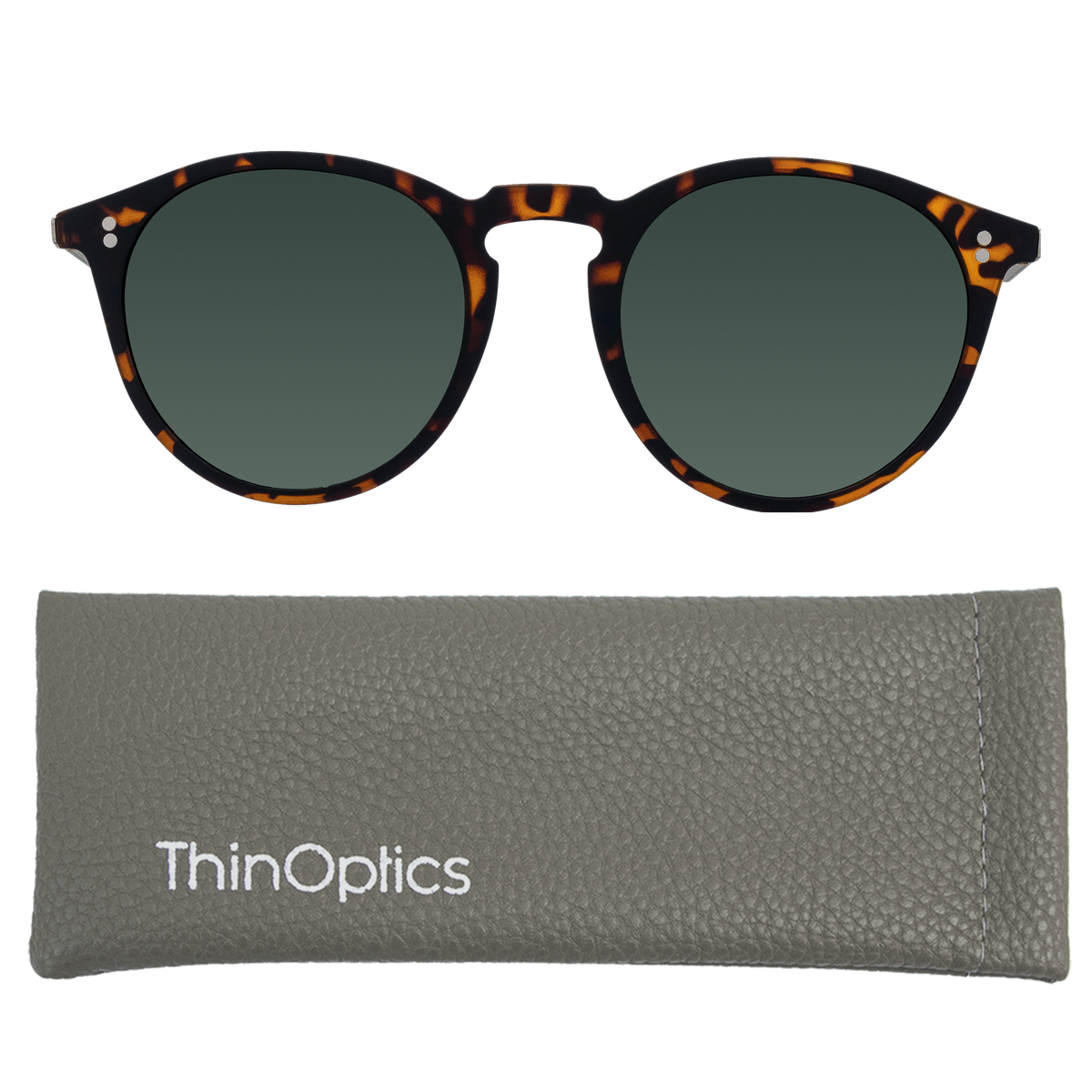 Shado by ThinOptics Matte Black Sunglasses with Case and Pouch SHADO by ThinOptics | Menlo Park Sunglasses | The World main image 3