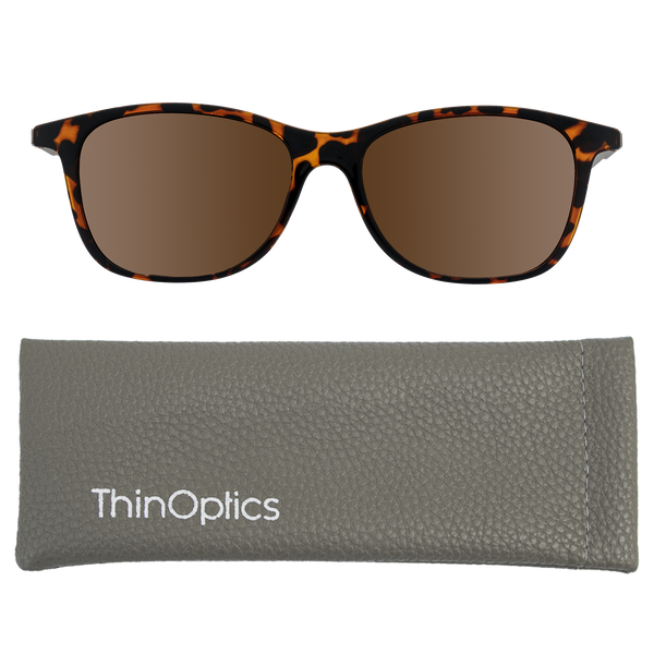 The Menlo Park Sunglasses' polarized lenses enhance your vision by eliminating glare. Comes with a soft, squeeze-to-open case that’s as durable as it is light—adding another layer of convenience to your eyewear.