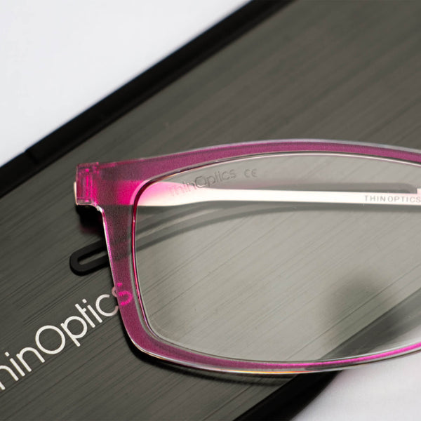 Pink Brooklyn Full Frame Reading Glasses + Milano Case