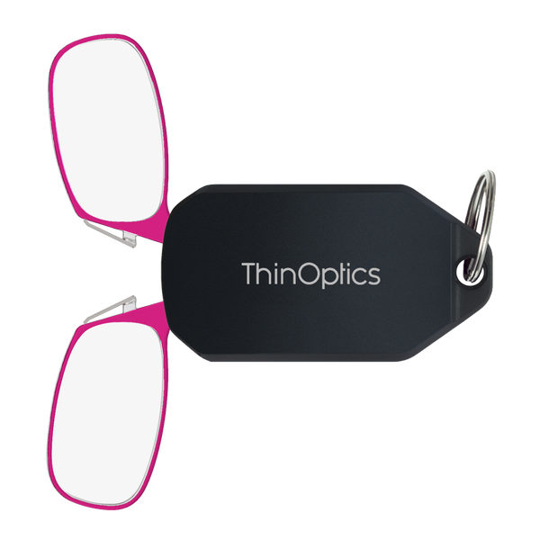 Pink Readers + Black Keychain Case