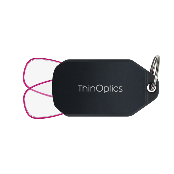 Pink Readers + Black Keychain Case