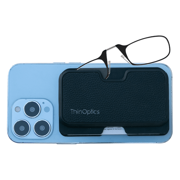 Readers + Black Magnetic Faux Leather Pod Wallet