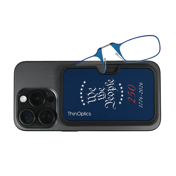 blue readers peeking out with navy Constitutional Commemorative Magsafe Pod