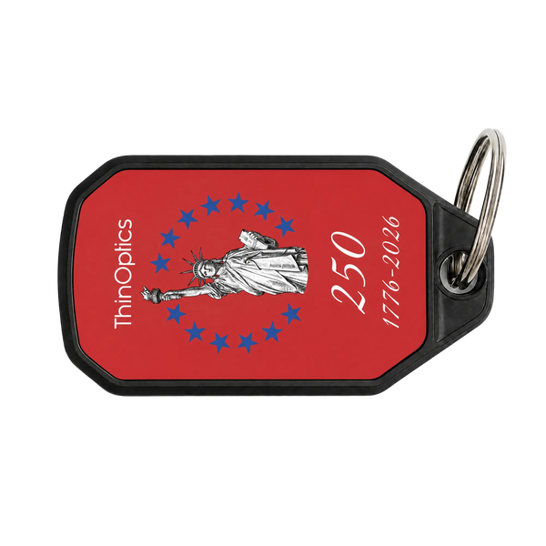 Lady Liberty Commemorative Keychain Case in red