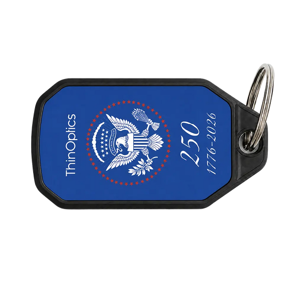 Presidential Seal commemorative keychain case in royal blue