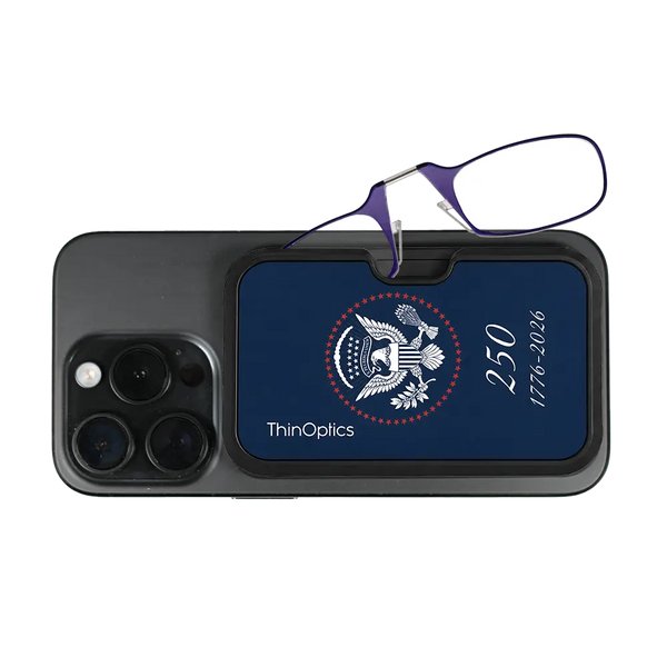 purple readers with navy Presidential Commemorative Magsafe Pod