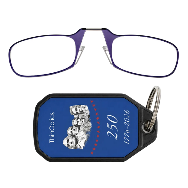 purple readers with royal Rushmore Commemorative Keychain Case
