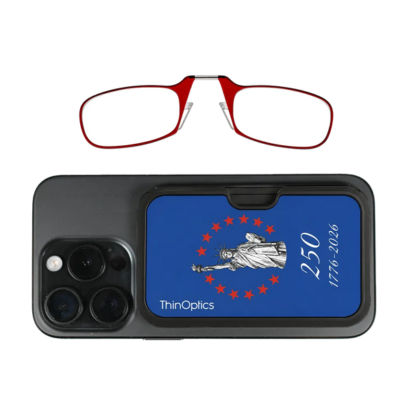 red readers with royal Lady Liberty Commemorative Magsafe Pod