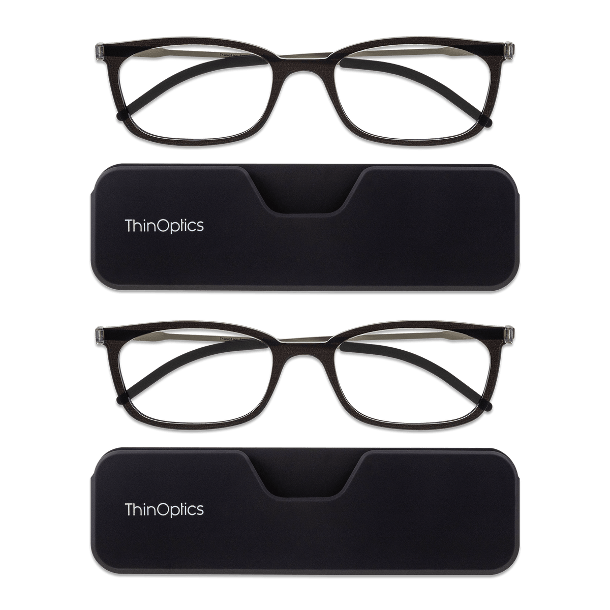 ThinOptics 2 Pack Connect Connect Case Readers Reading Glasses