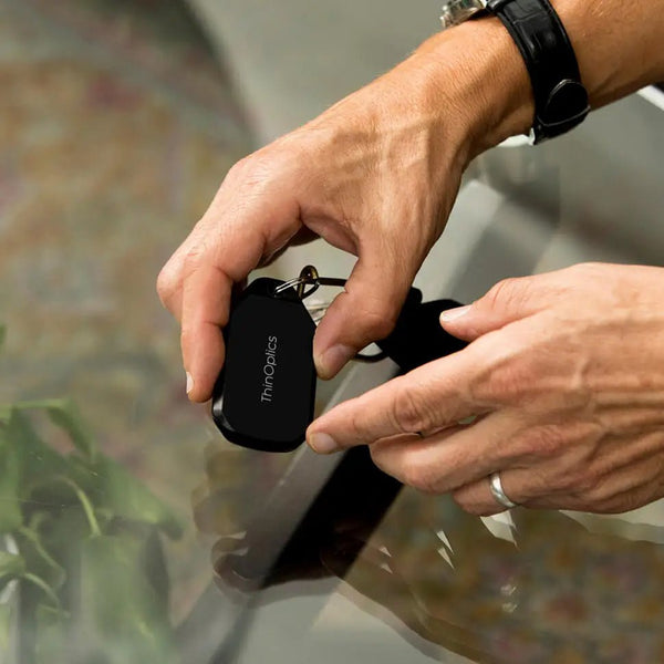 Sleek design meets universal comfort. Our Black Readers adapt to you, offering a barely-there feel with robust durability. Paired with a keychain case featuring a minimalist design, compact for portability. Comes in 2 Black Readers and 2 Black keychain case