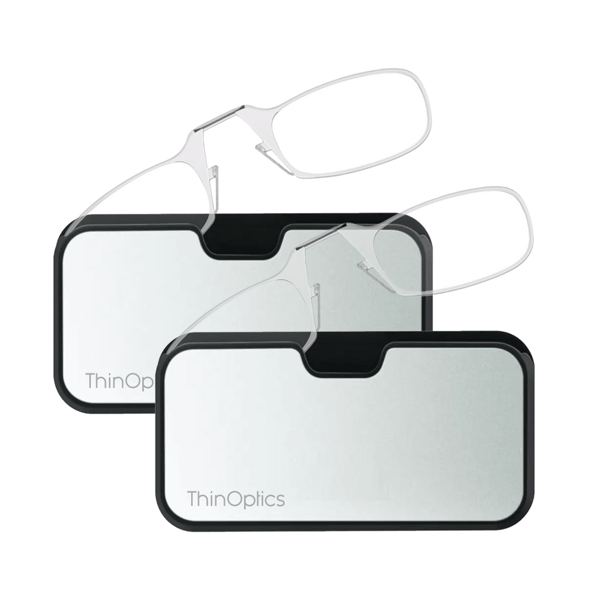 ThinOptics | 2-Pack Readers + Silver Universal Pod | Readers & Reading  Glasses