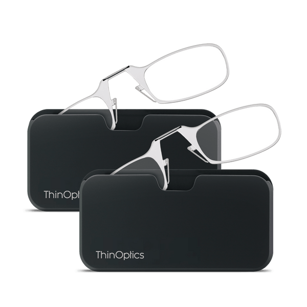 Sleek design meets universal comfort. Our Clear Readers adapt to you, offering a barely-there feel with robust durability. Paired with a universal pod case featuring a minimalist design, compact for portability. Comes in 2 Clear Readers and 2 Black universal pod case.