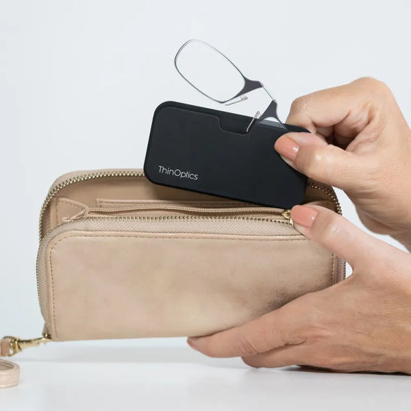 Sleek design meets universal comfort. Our Black Readers adapt to you, offering a barely-there feel with robust durability. Paired with a universal pod case featuring a minimalist design, compact for portability. Comes in 2 Black Readers and 2 Black universal pod case.