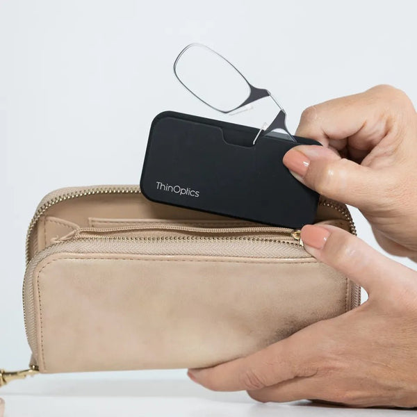 Sleek design meets universal comfort. Our Black Readers adapt to you, offering a barely-there feel with robust durability. Paired with a universal pod case featuring a minimalist design, compact for portability. Comes in 4 Black Readers and 4 Black universal pod case.