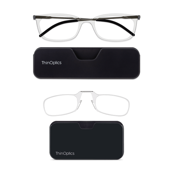 The Always With You Multi-Pack features revolutionary Shuffle Technology™, which allows you to easily and magnetically switch between full frame and pince nez Vision Solutions on your chosen device – perfect for both longer and shorter reads. Make your way through menus, recipes and text messages or enjoy books, articles and reports with two convenient and stylish pairs of functional reading glasses.