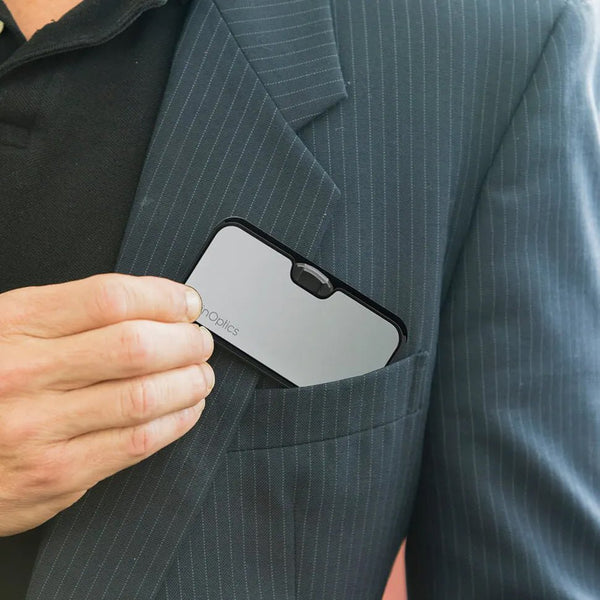 Sleek design meets multi-pack universal comfort. Our Black Readers adapt to you, offering a barely-there feel with robust durability. Paired with a silver universal pod case and silver keychain case: minimalist design, thin frames, and compact for portability. With the ThinOptics Silver Best Seller Bundle, you're getting two ingenious solutions with classic metal finishes.