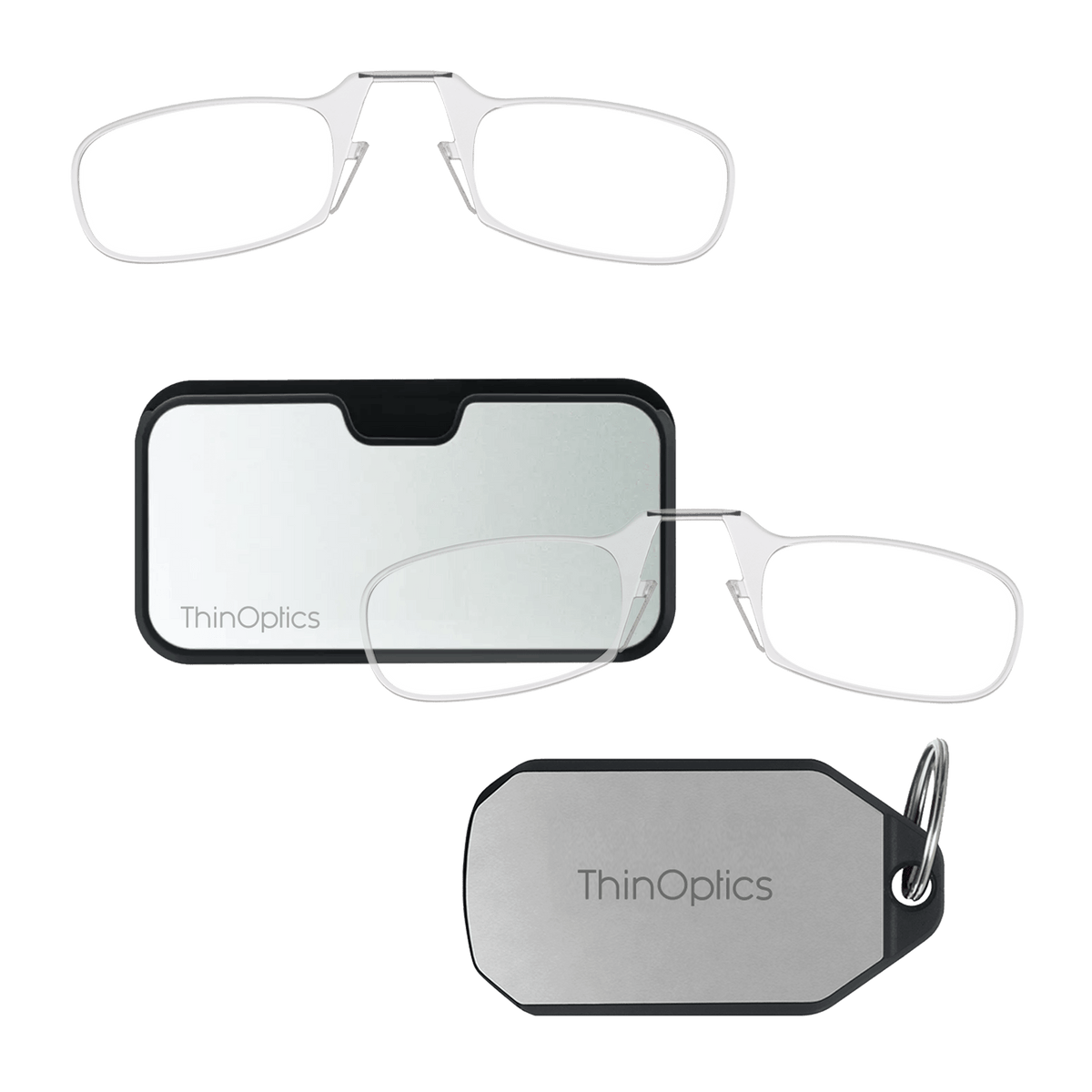 ThinOptics Best Seller Bundle Silver Readers Reading Glasses