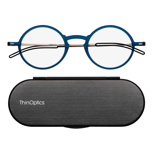 Manhattan Full Frame Reading Glasses + Milano Case - ThinOptics
