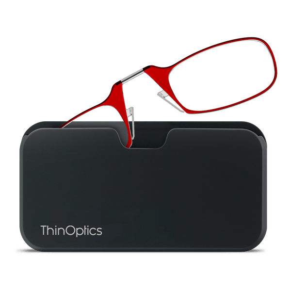 Sleek design meets universal comfort. Our Readers adapt to you, offering a barely-there feel with robust durability. Paired with with a black case: minimalist design, thin frames, and compact for portability.
