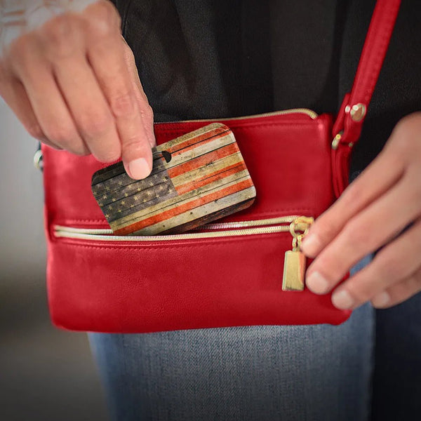 Sleek design meets universal comfort. Our Black Readers adapt to you, offering a barely-there feel with robust durability. Paired with an American Flag Case minimalist design, thin frames, and compact for portability.