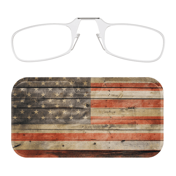 Sleek design meets universal comfort. Our Clear Readers adapt to you, offering a barely-there feel with robust durability. Paired with an American Flag Case minimalist design, thin frames, and compact for portability.