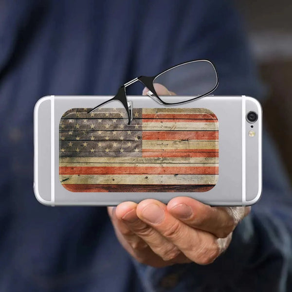 Sleek design meets universal comfort. Our Black Readers adapt to you, offering a barely-there feel with robust durability. Paired with an American Flag Case minimalist design, thin frames, and compact for portability.