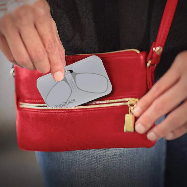 Sleek design meets universal comfort. Our Black Readers adapt to you, offering a barely-there feel with durability. Paired with with a white universal pod case: minimalist design, thin frames, and compact for portability.