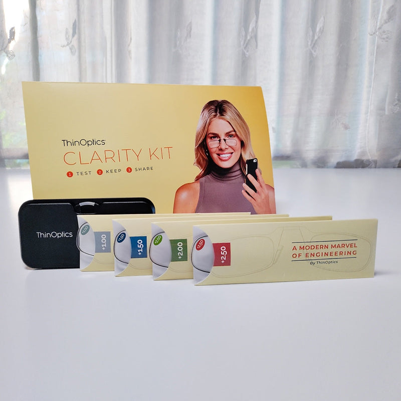 Clarity Kit — +1.00 Reading Glasses, +1.50 Reading Glasses, +2.00 Reading Glasses, +2.50 Reading Glasses, Universal Pod Case