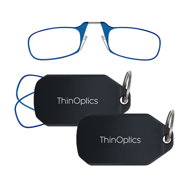 2-Pack Readers + Black Keychain Case
