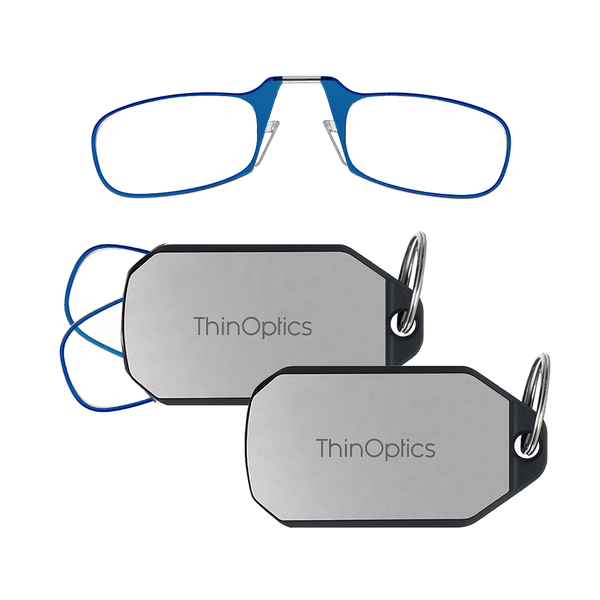 2-Pack Readers + Silver Keychain