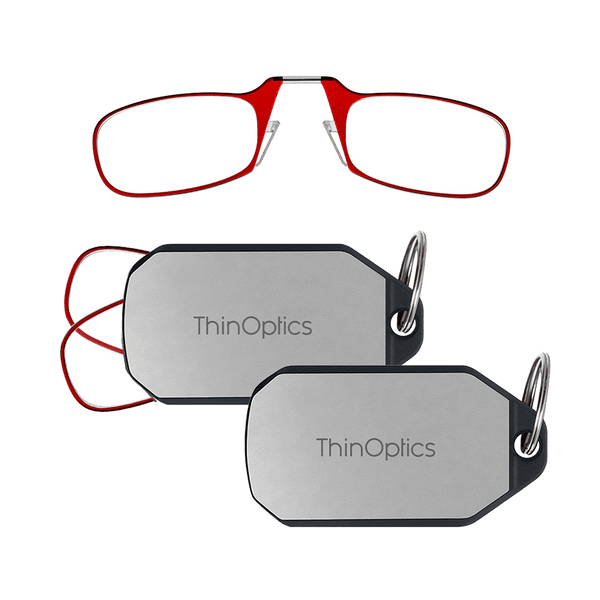 2-Pack Readers + Silver Keychain
