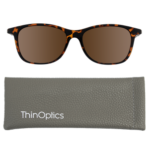 The Menlo Park Sunglasses' polarized lenses enhance your vision by eliminating glare. Comes with a soft, squeeze-to-open case that’s as durable as it is light—adding another layer of convenience to your eyewear.