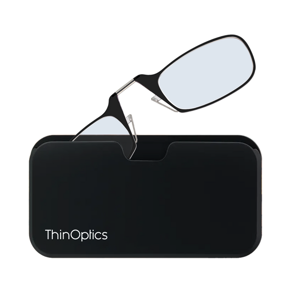 black blue light blocker with black universal pod case
