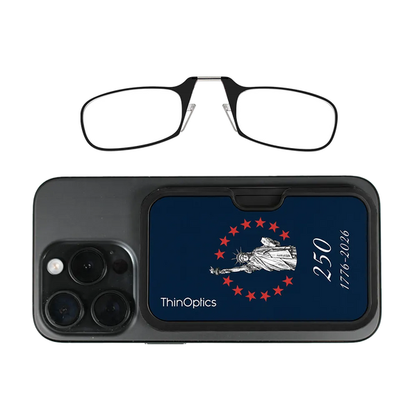 black readers with red Lady Liberty Commemorative Magsafe Pod