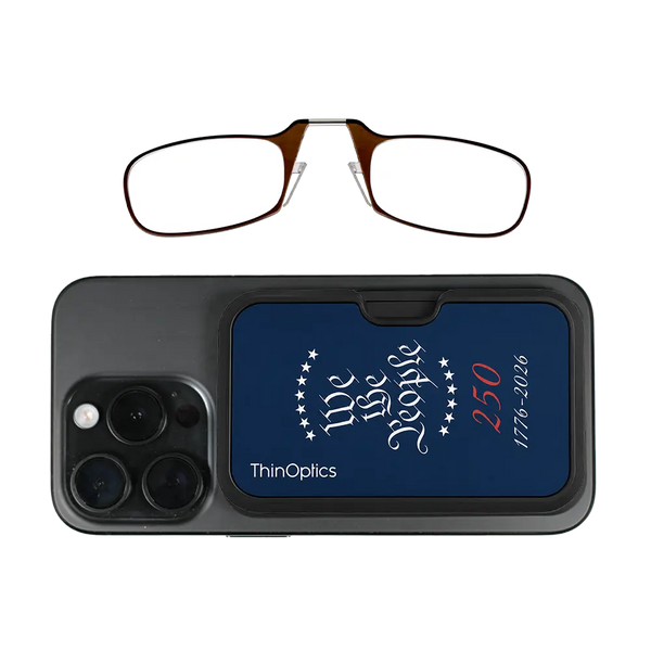 brown readers with navy Constitutional Commemorative Magsafe Pod