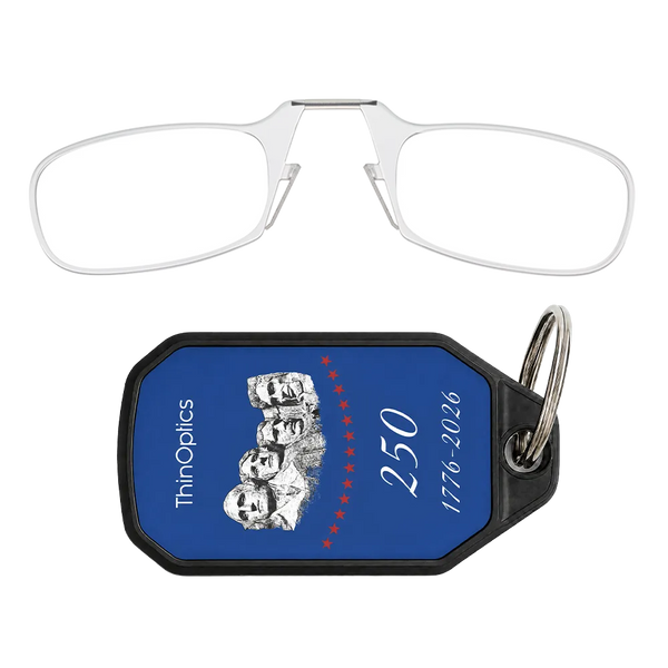 clear readers with royal Rushmore Commemorative Keychain Case