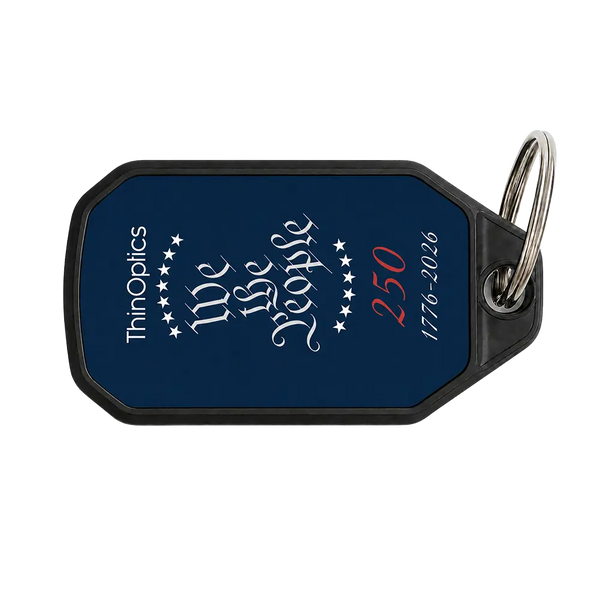 Constitutional commemorative keychain case in navy