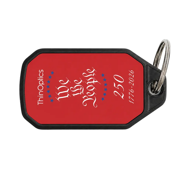 Constitutional commemorative keychain case in red