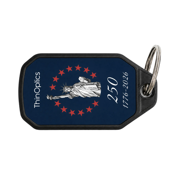 Lady Liberty Commemorative Keychain Case in navy