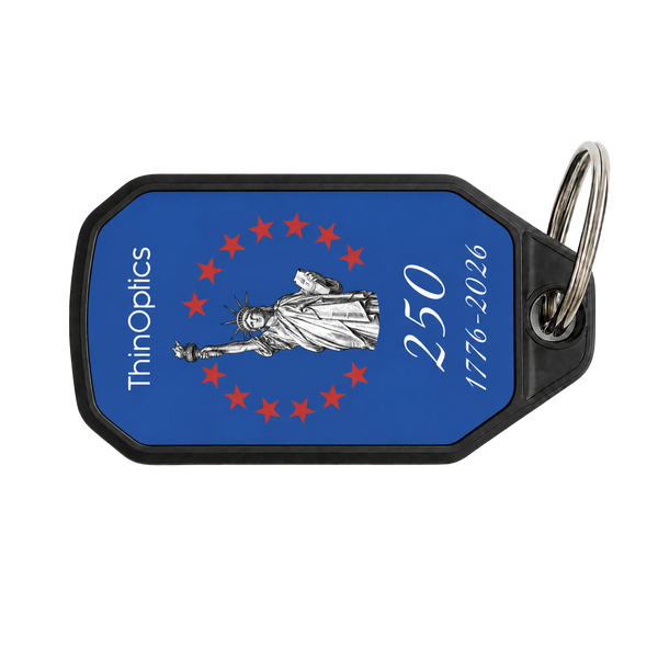 Lady Liberty Commemorative Keychain Case in royal