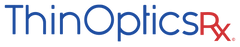 ThinOptics Rx logo in blue