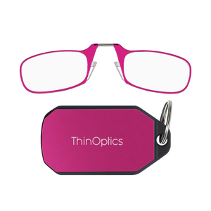 Pink Moment Readers with Fuchsia Keychain Case