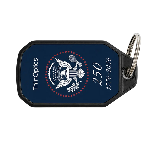 Presidential Seal commemorative keychain case in navy