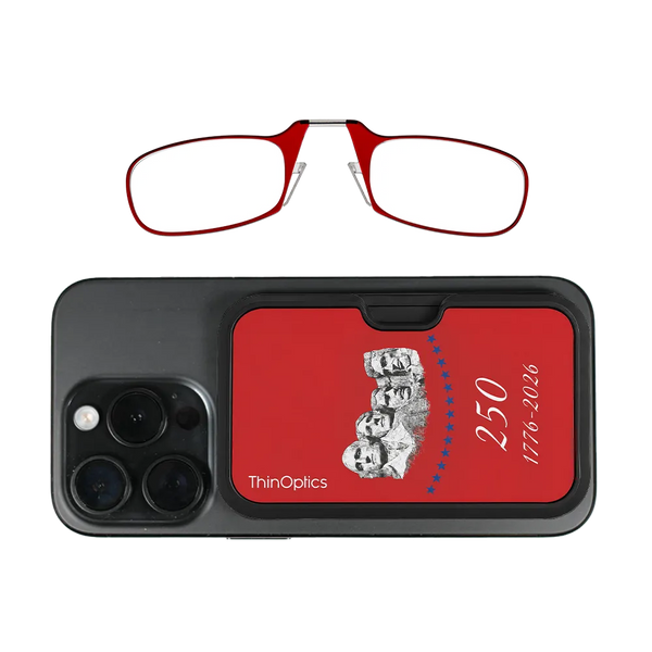 red readers with red Rushmore Commemorative Magsafe Case