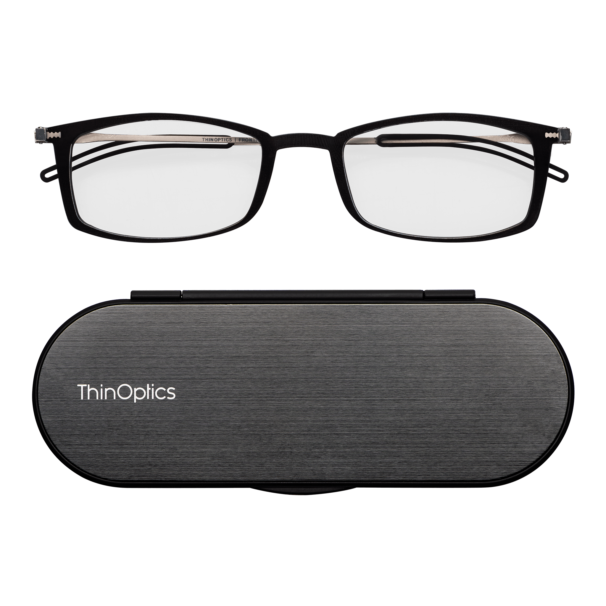 Buy ThinOptics Reading Glasses + Black Universal Pod Case | Classic  Collection, Clear Frames, 1.50 Stren Online at Lowest Price Ever in India |  Check Reviews & Ratings - Shop The World