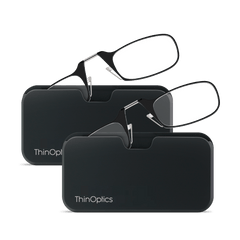 Sleek design meets universal comfort. Our Black Readers adapt to you, offering a barely-there feel with robust durability. Paired with a universal pod case featuring a minimalist design, compact for portability. Comes in 2 Black Readers and 2 Black universal pod case.