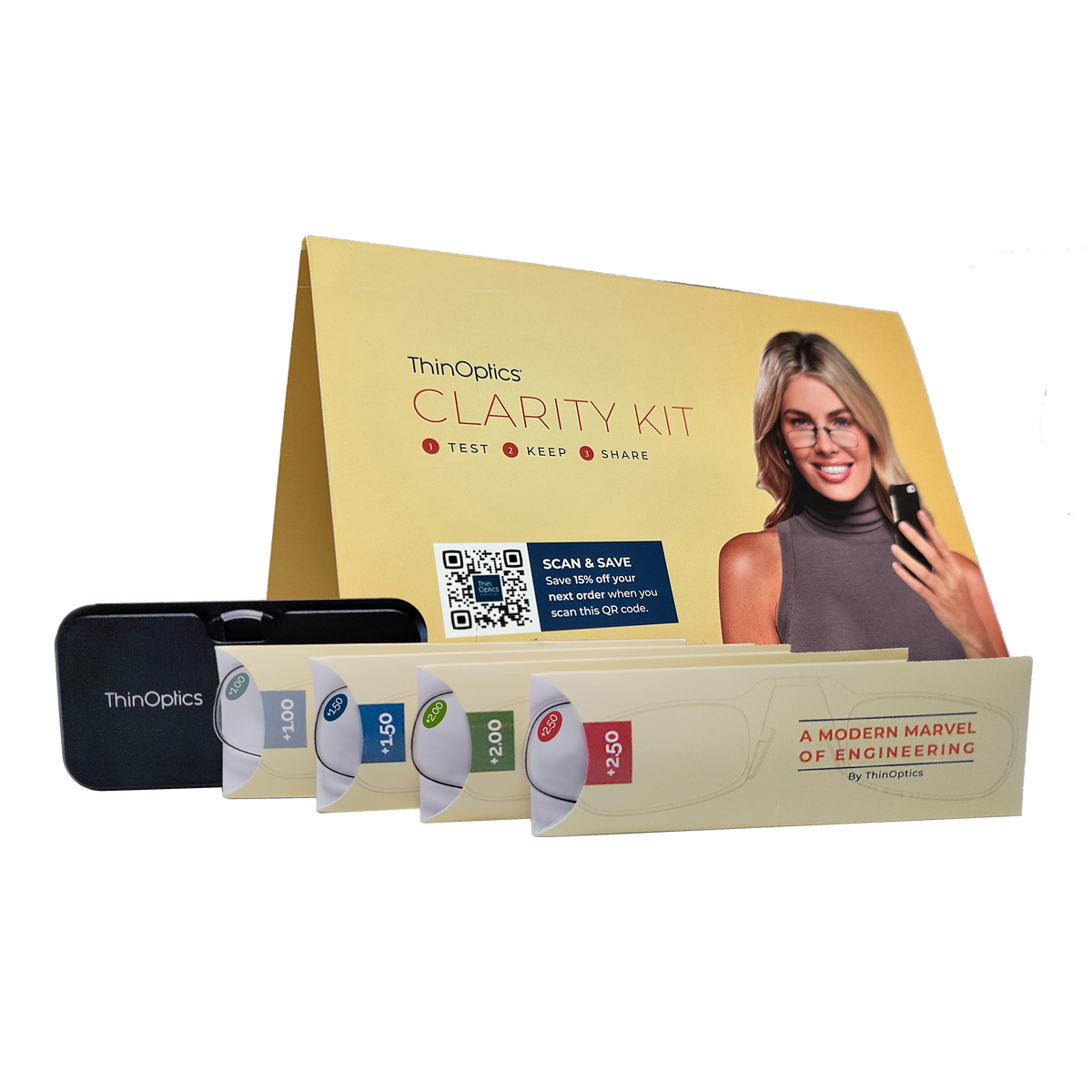 Reading Glasses Online Strength Test | ThinOptics Eyewear