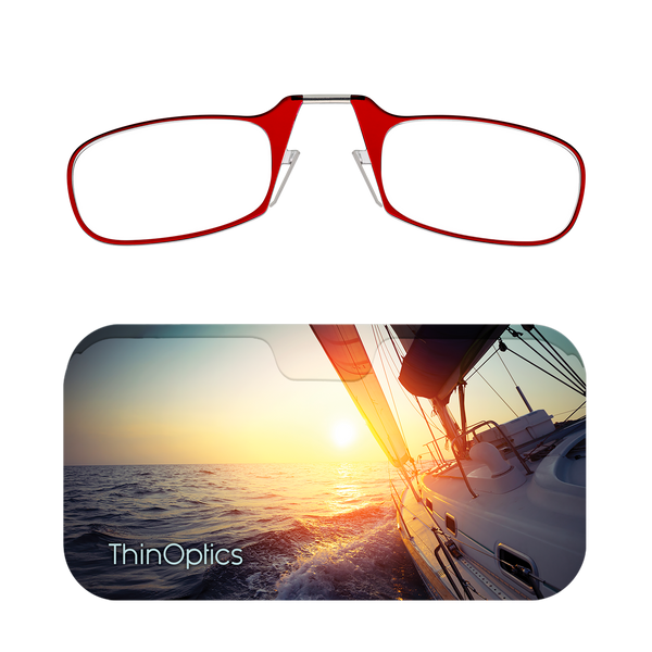 Red Readers + Wind in Your Sail Universal Pod case with Readers above case