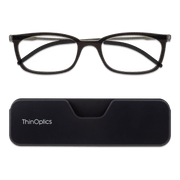 Slim reading glasses and case sales
